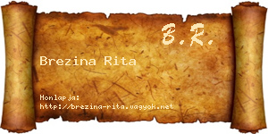 Brezina Rita névjegykártya